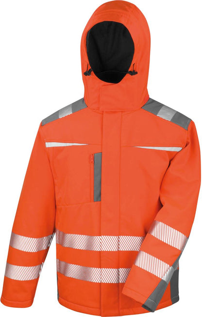 Reflektierende Softshell Kapuzenjacke