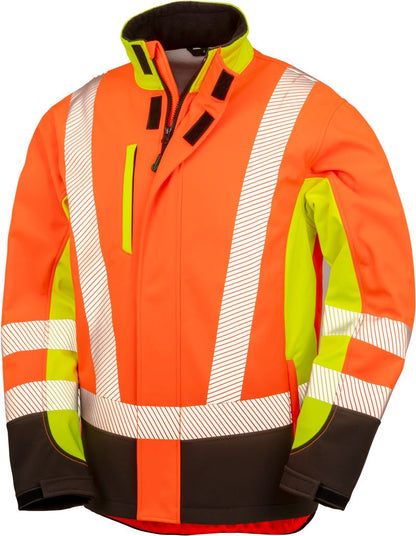 3-Lagen Sicherheits Softshell Jacke 300g/m²